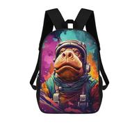 sinyumoney Space Frog Astronaut Mochilas Infantiles Impresas En 3D De 17 Pulgadas. Mochila Escolar Informal Impresa En 3D Para Niños De Primaria Y Secundaria.