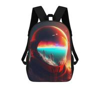 sinyumoney Space Helmet Reflections Mochila Escolar Infantil Impresa En 3D Para Niños, Mochilas De Viaje De Alta Capacidad, Bolsas Para Libros, Mochila Escolar Infantil 17inch