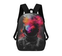 sinyumoney Space Helmet with Colorful Smoke Effect Mochilas Escolares Para La Escuela Secundaria, Preparatoria, Universidad Y Viajes Para Hombres, Mujeres Y Adolescentes 17inch