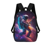 Sinyumoney Space Invasion Mochilas Impresas 3D Para Niños, Bolsas De Escuela De Moda Para Niños Bolsas De Viaje, Bolsas De Escuela Para Estudiantes De Primaria, Space Musician, 17"