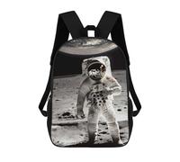 Sinyumoney Space Invasion Mochilas Impresas 3D Para Niños, Bolsas De Escuela De Moda Para Niños Bolsas De Viaje, Bolsas De Escuela Para Estudiantes De Primaria, Desde la tierra hasta la luna, 17"