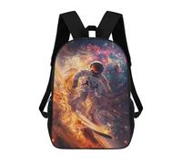 Sinyumoney Space Invasion Mochilas Impresas 3D Para Niños, Bolsas De Escuela De Moda Para Niños Bolsas De Viaje, Bolsas De Escuela Para Estudiantes De Primaria, Astronaut Space Surfing, 17"