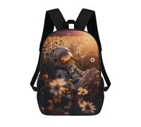 Sinyumoney Space Invasion Mochilas Impresas 3D Para Niños, Bolsas De Escuela De Moda Para Niños Bolsas De Viaje, Bolsas De Escuela Para Estudiantes De Primaria, Campo de flores, 17"