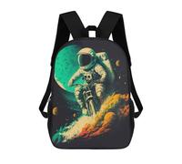 sinyumoney Space Motorcycle Adventure -1 Mochila Escolar Para Niños Mochila Escolar Impresa En 3D Mochila Escolar De Moda Para Niños De Primaria Y Secundaria 17inch