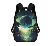 sinyumoney Space Mystic Forest Mochila Escolar Infantil Impresa En 3D 17inch Mochilas Escolares Para Niños, Estilo Casual Y Moderno, Mochilas De Viaje De Alta Capacidad