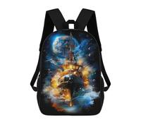 sinyumoney Space Odyssey Ship Mochila Escolar Infantil De 17 Pulgadas Con Estampado 3D De Películas De Anime Para Niños, Mochila De Viaje, Mochila Escolar Infantil