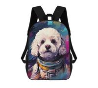 sinyumoney Space Poodle Adventure -3 Mochilas Infantiles Impresas En 3D De 17 Pulgadas. Mochila Escolar Informal Impresa En 3D Para Niños De Primaria Y Secundaria.
