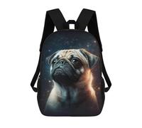 sinyumoney Space Pug Celestial Companion -1 Mochila De Negocios Para Portátil, Mochila Unisex Informal Para Niñas, Niños Y Adolescentes 17inch