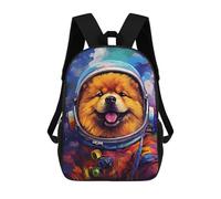 sinyumoney Space Pup Adventure -10 Mochila Escolar Impresa En 3D 17inch Mochila Escolar Infantil Mochilas De Viaje Mochila Informal De Moda Para Niños Y Estudiantes