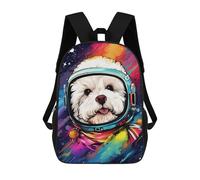 sinyumoney Space Pup Adventure -23 Mochila Escolar Impresa En 3D 17inch Mochilas De Moda Para Niños, Mochilas Escolares Para Niños De Primaria Y Secundaria