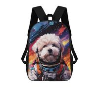 sinyumoney Space Pup Adventure -3 Mochila Escolar Infantil Impresa En 3D Para Niños, Mochila De Viaje De Alta Capacidad, Mochilas Para Libros De 17 Pulgadas Para Niños