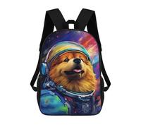 sinyumoney Space Pup Adventure -33 Mochilas De 17 Pulgadas Para Niños, Mochilas Escolares Impresas En 3D Para Estudiantes De Primaria Y Secundaria, Para Niños Y Niñas.