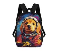 sinyumoney Space Pup Adventure -35 Mochila Escolar De 17 Pulgadas Para Adolescentes, Con Estampado 3D, Ajustable Y Con Bolsillos, Ideal Para Niños, Niñas Y Estudiantes.
