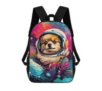 sinyumoney Space Pup Adventure -46 17inch Mochilas Escolares Impresas En 3D, Mochilas Escolares De Moda Para Niños De Primaria Y Secundaria
