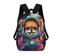 sinyumoney Space Pup Adventure-48 Mochilas Impresas En 3D Para Niños 17inch Mochilas De Moda Informales Para El Día A Día, Bolsas De Viaje, Mochilas Informales Para Exteriores Para Niños Y Niñas