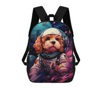 sinyumoney Space Pup Adventure -49 Mochila Escolar Infantil De 17 Pulgadas Con Estampado 3D, Mochila Moderna Para Niños, Mochilas De Viaje, Bolsas Para Libros, Mochila Escolar Infantil