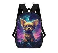 sinyumoney Space Pup Cute Dog in Galaxy Art Mochila Escolar Infantil De 17 Pulgadas, Impresa En 3D, Estilo Casual, Para Niños, Ideal Para Viajes, Como Mochila Escolar O Para Llevar Libros.