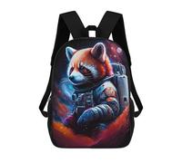 sinyumoney Space Red Panda Adventure -2 Mochilas Para Niños 17inch Mochila Escolar Mochila Escolar Impresa En 3D Para Niños De Primaria Y Secundaria