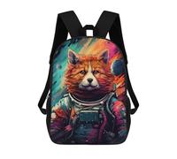 sinyumoney Space Red Panda Explorer 17inch Mochilas Escolares Impresas En 3D, Mochilas Escolares De Moda Para Niños De Primaria Y Secundaria
