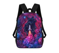 sinyumoney Space Rocket 3D Mochila Escolar Para Niñas Y Niños, Mochilas De Gran Capacidad, Mochilas Ligeras Para Niños Y Estudiantes 17inch