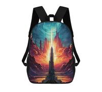 sinyumoney Space Rocket Launch Mochila Infantil De 17 Pulgadas, Mochila Escolar Con Estampado 3D De Dibujos Animados Para Niños Y Adolescentes.