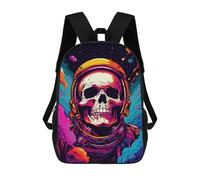 sinyumoney Space Skull Art Print -4 Mochila Escolar Infantil De 17 Pulgadas, Mochila Escolar Impresa En 3D Para Niños De Primaria Y Secundaria