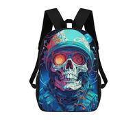 sinyumoney Space Skull Helmet Artwork Mochilas Para Niños, Mochilas Escolares Personalizadas En 3D Para Niños Y Niñas, Mochilas Escolares Grandes, Mochilas Informales Para El Día A Día 17inch