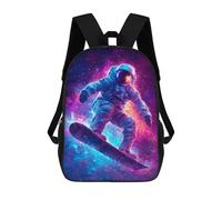 sinyumoney Space Snowboarding Adventure-2 Mochila Escolar Infantil De 17 Pulgadas Con Estampado 3D De Películas De Anime Para Niños, Mochila De Viaje, Mochila Escolar Infantil