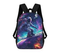 sinyumoney Space Snowboarding Adventure Mochilas Para Niños 17inch Mochila Escolar Mochila Escolar Impresa En 3D Para Niños De Primaria Y Secundaria
