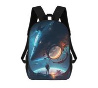 sinyumoney Space Station Odyssey -8 Mochila Infantil De Moda Divertida Mochila Escolar Para Niños Y Adolescentes Con Impresión 3D Para Niños 17inch