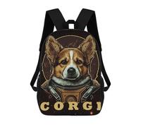 sinyumoney Space Suit Astronaut Corgi Mochila Escolar Grande Resistente Al Agua Para Portátil Para La Escuela/trabajo/viajes 17inch
