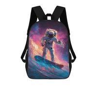 sinyumoney Space Surfing Adventure-13 Mochila Escolar Impresa En 3D 17inch Mochilas De Moda Para Niños, Mochilas Escolares Para Niños De Primaria Y Secundaria