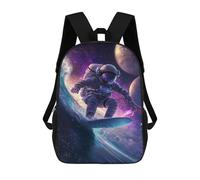 sinyumoney Space Surfing Adventure-7 Mochila Escolar Infantil Impresa En 3D 17inch Mochilas De Moda Para Niños De Primaria Y Secundaria