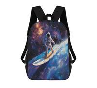 sinyumoney Space Surfing Adventure Mochila Infantil De 17 Pulgadas, Mochila Escolar Con Estampado 3D De Dibujos Animados Para Niños Y Adolescentes.
