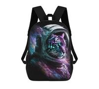 sinyumoney Space Tiger Astronaut Art Print Mochila Escolar Infantil De 17 Pulgadas, Mochila Escolar Impresa En 3D Para Niños De Primaria Y Secundaria