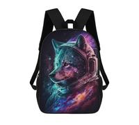 sinyumoney Space Wolf Helmet Art Print Mochilas Infantiles Mochila Escolar Impresa En 3D Para Niños Mochilas De Viaje Bolsas Para Libros Para Niños 17inch Mochila Escolar