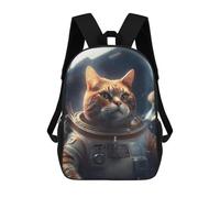 sinyumoney Spacesuit Astronaut Cat Mochila De Moda Para Papelería, Impermeable, Informal, Para Hombres, Mujeres Y Adolescentes 17inch