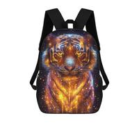 sinyumoney Sparkling Tiger Portrait Mochilas Impresas En 3D Para Niños 17inch Mochilas De Moda Informales Para El Día A Día, Bolsas De Viaje, Mochilas Informales Para Exteriores Para Niños Y Niñas
