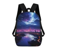 sinyumoney Spectacular Urban Night Mochilas Impresas En 3D 17inch Mochila Escolar Infantil Para Exteriores, Mochila Informal De Día, Bolsas De Viaje Informales Para Estudiantes De Secundaria