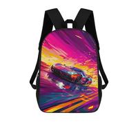 sinyumoney Speeding Sports Car Artwork -1 Mochila Escolar Secundaria Informal Para Viajes, Mochilas Para La Escuela Secundaria, Para Acampar, Aventuras Al Aire Libre Y Viajes Diarios 17inch