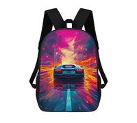 sinyumoney Speeding Sports Car Artwork Mochila Escolar Para Secundaria Y Preparatoria. Mochila Informal Para Adolescentes, Chicas, Chicos, Mujeres Y Hombres. 17inch