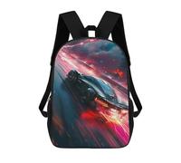 sinyumoney Speeding Sports Car in Flames Mochila Escolar Infantil De 17 Pulgadas Con Estampado 3D, Mochila Moderna Para Niños, Mochilas De Viaje, Bolsas Para Libros, Mochila Escolar Infantil