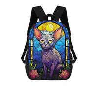 sinyumoney Sphynx Cat Abstract Mochila Escolar Para Niñas Y Niños, Mochilas De Gran Capacidad, Mochilas Ligeras Para Niños Y Estudiantes 17inch