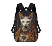 sinyumoney Sphynx Cat Mochila Con Bolsillo Mochilas Impresas En 3D, Mochilas De Viaje, Mochilas Para Libros, Mochila Escolar Para Niños 17inch