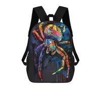 sinyumoney Spider Popart Painting Mochila Ligera Informal Para El Día A Día, Mochila Escolar Para Hombres/mujeres 17inch