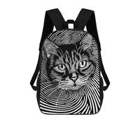 sinyumoney Spiral Cat Face Mochilas Escolares Mochilas Escolares De Secundaria Mochila Informal Para El Campus Viajes Al Aire Libre Deportes 17inch