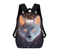 sinyumoney Spirit of The Kitsune Fox Mochila Escolar Infantil De 17 Pulgadas, Impresa En 3D, Estilo Casual, Para Niños, Ideal Para Viajes, Como Mochila Escolar O Para Llevar Libros.