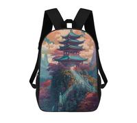 sinyumoney Spiritual Castle Mochila Con Bolsillo Mochilas Impresas En 3D, Mochilas De Viaje, Mochilas Para Libros, Mochila Escolar Para Niños 17inch