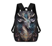 sinyumoney Spiritual Cosmic Deer Mochila Escolar Para Niños, Mochila Escolar De Gran Capacidad Para Niños, Mochila Escolar 3D, Regalos Para Niños 17inch