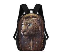 sinyumoney Spiritual Cosmic Leopard Mochila Escolar Infantil De 17 Pulgadas Con Estampado 3D De Películas De Anime Para Niños, Mochila De Viaje, Mochila Escolar Infantil